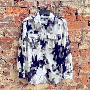 Banana Republic Dillon Camp Shirt, Abstract Print Sz XS